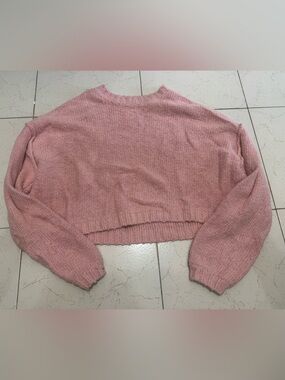 Billabong cropped pink sweater